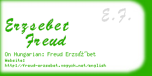 erzsebet freud business card